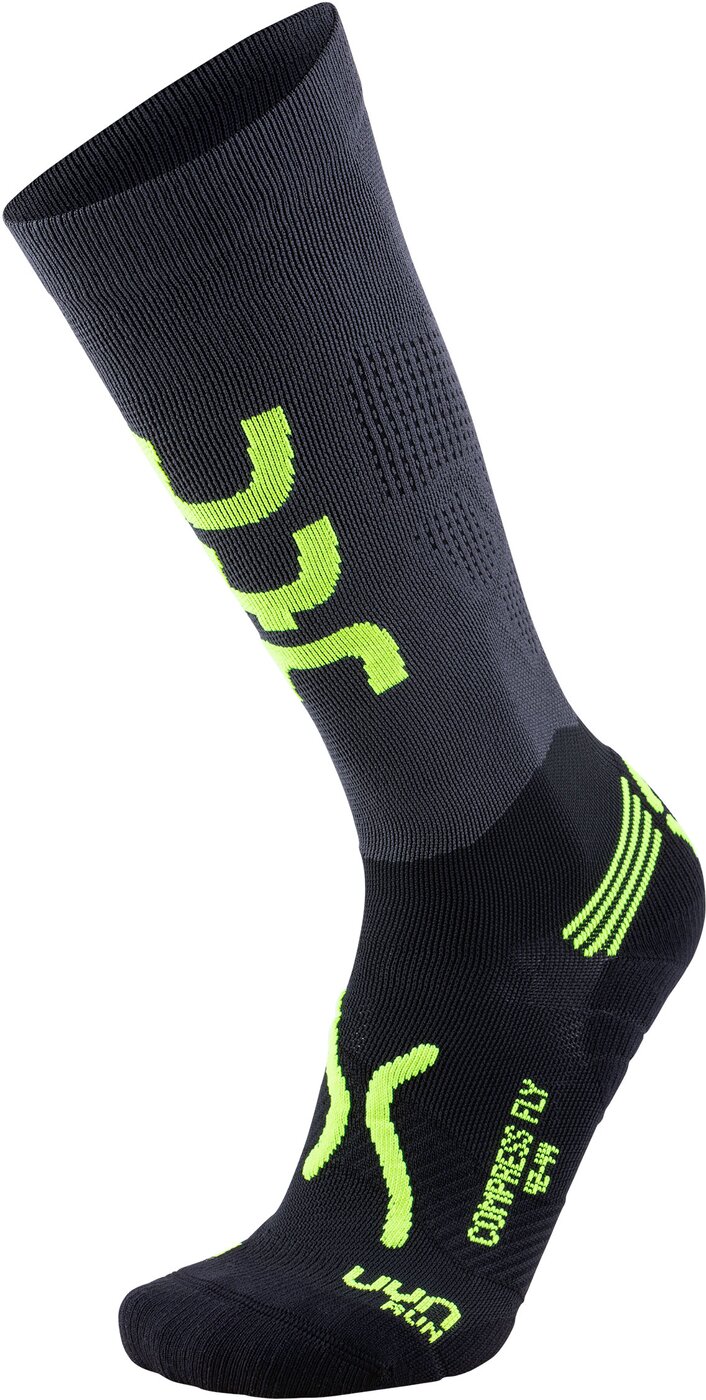 UYN MAN RUN COMPRESSION FLY SOCKS ANTHRACITE/YELL FLUO ANTHRACITE/YELL FLUO Bild 4
