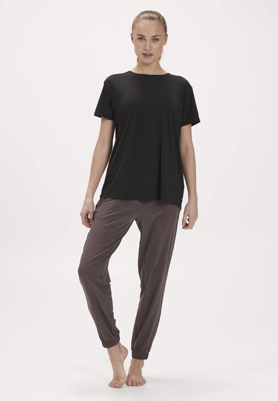 Lizzy W Slub S/S Tee BLACK MELANGE BLACK MELANGE Bild 5
