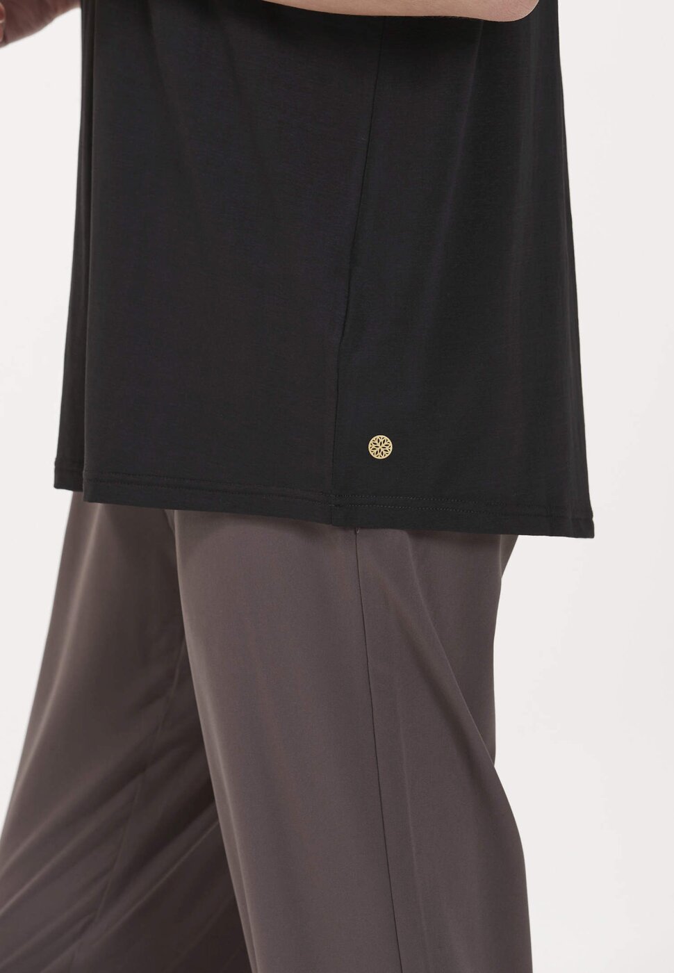 Lizzy W Slub S/S Tee BLACK MELANGE BLACK MELANGE Bild 7