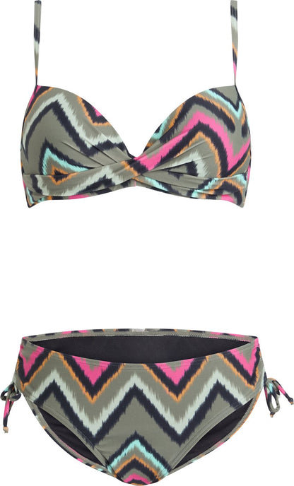 Da.-Bikini Marina W Retro Batik AOP/OLIVE DARK AOP/OLIVE DARK Bild 1