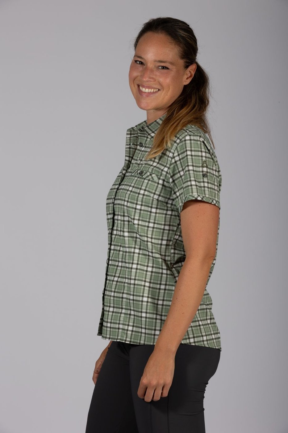 Elbe II -1/2 Bluse kariert ela PETROL LIGHT GREEN Bild 3